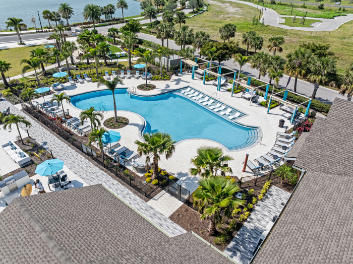 pool deck view